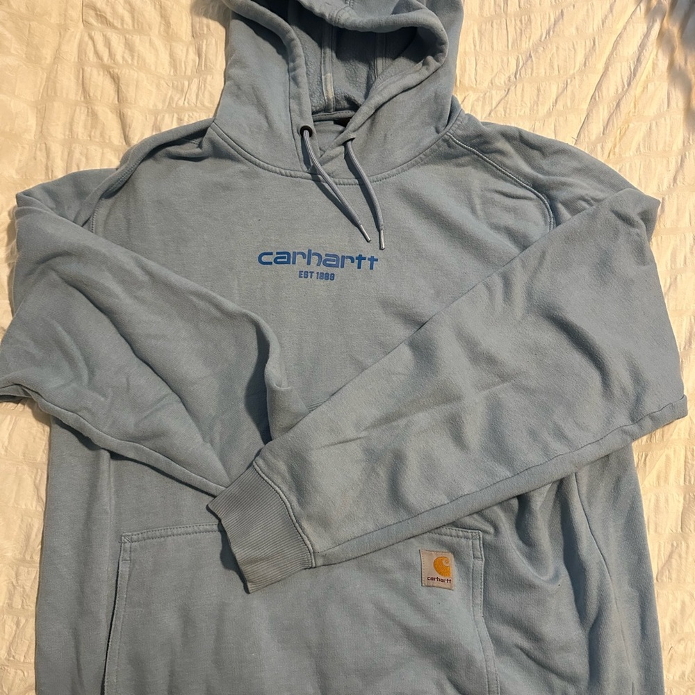 Carhartt Blue Sweatshirt Hoodie Classic Style